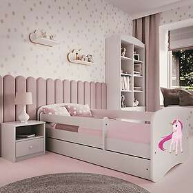 Kocot Kids Barnsäng Babydreams Vit Unicorn Med Madrass 160x80cm