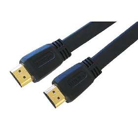 Cables Direct Gold Flat HDMI - HDMI Haute vitesse 3m