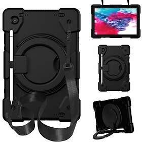 Samsung Galaxy Tab A8 10,5 X200 X205 Skal med Strap Stativfunktion Svart