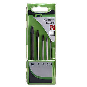 Luna Kakelborrsats with fyrskärig hårdmetallspets 4-10mm 5-delar