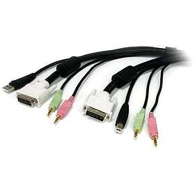 StarTech 4-in-1 Usb Dvi Kvm Cable With Audio And Microphone USBDVI4N1A6