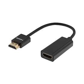 Deltaco HDMI-1088 HDMI-förlängningskabel med Ethernet 10 cm