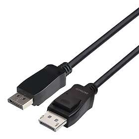 Deltaco DisplayPort-kabel, DP 1,4, 8K@60Hz, 3m, svart