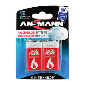 Ansmann batteri rökdetektor Alkaline 9V EBlock, Blister
