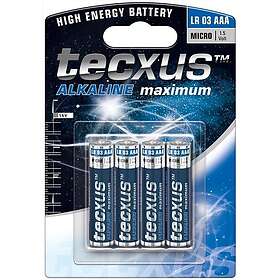 Tecxus Micro LR 03 AAA batteri 4 x AAA Alkalisk