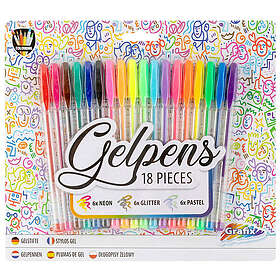 Grafix Gelpennor 18-set (Neon/Glitter/Pastell)