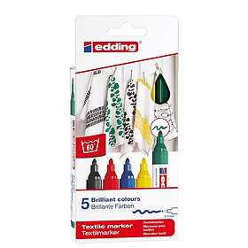 Edding 4500 Textilpenna 5-set Basic Colors