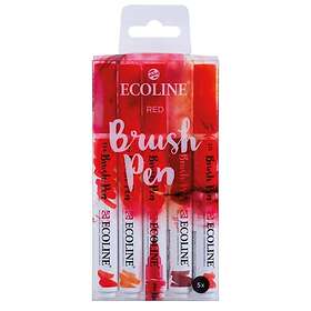 Ecoline Brush Pen Red 5-set