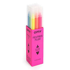 OMY Twin Tip Tuschpennor Neon 9-set