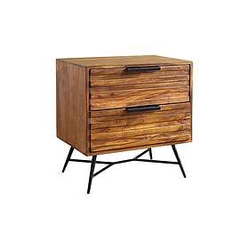 Wohnling Kimbal Nattbord 60 cm med oppbevaring 2 Skuffer