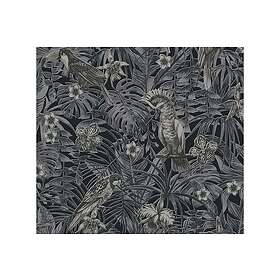 A.S. Creation Jungle Tapet Grönery Ovävd Grå Svart 372104