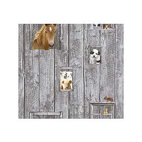 A.S. Creation Barnrums Tapet Little StOvävd Grå 358421