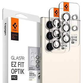 Spigen Samsung Galaxy S23 Ultra Kameralinsskydd GLAS.tR EZ Fit Optik Pro 2-pack Cream