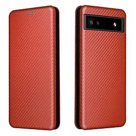Google Pixel 6a Fodral Kolfibertextur Brun