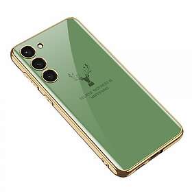 GKK Samsung Galaxy S23 Skal Hjortmotiv Ljusgrön