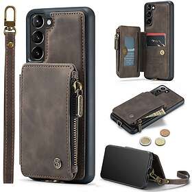 CaseMe Samsung Galaxy S23 Skal C20 Kortfack Dragkedja Kaffe