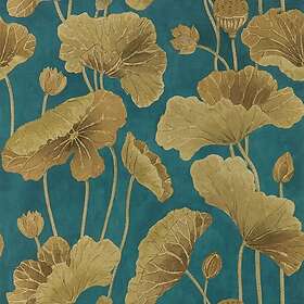Sanderson Water Garden Lotus Leaf Midnight Copper 217127