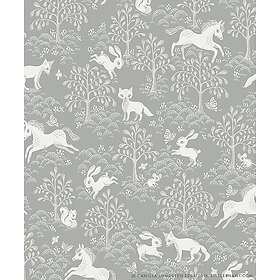 Littlephant Fairytale fox Dusty mid blue tapet 1467L