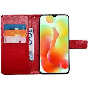CaseOnline Mobilplånbok 3-kort Xiaomi Redmi 12C Röd