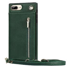 CaseOnline Zipper necklace case Apple iPhone 8 Plus Grön