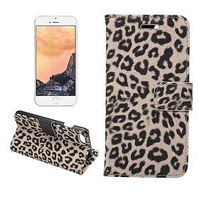 MTK iPhone 7 / iPhone 8 / SE Plånboksfodral / Fodral Leopard Grå Svart