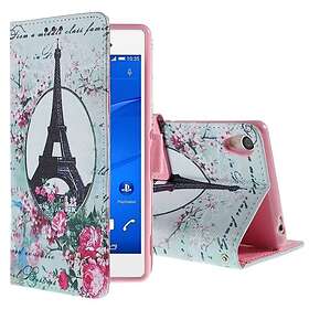MTK Sony Xperia Z3 Eiffel Tornet & Blommor Plånboksfodral