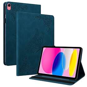 MTK Apple iPad 10,9 2022 Vikbart fodral korthållare Fjäril Blå