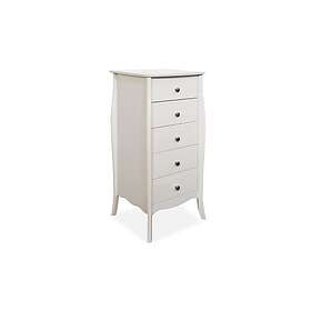 Bloomington Baroque Byrå 51 cm 5 Lådor Vit 3760050058000F