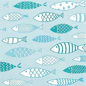 Home Fashion Serviett 33x33cm Fiskestim
