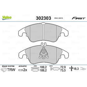Valeo Bromsbeläggssats, skivbroms 302303