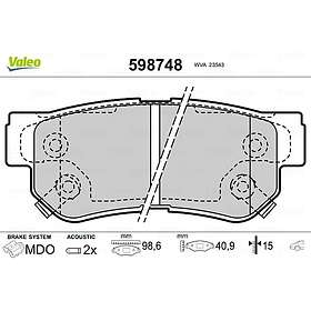 Valeo Bromsbeläggssats, skivbroms 598748