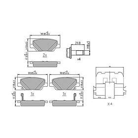 Ferodo Bromsbeläggssats, skivbroms FDB5212