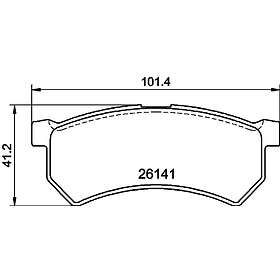 Hella Bromsbeläggssats, skivbroms 8DB 355 040-721