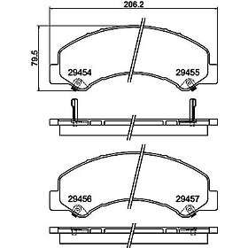 Hella Bromsbeläggssats, skivbroms 8DB 355 025-801