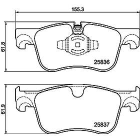 Hella Bromsbeläggssats, skivbroms 8DB 355 041-091