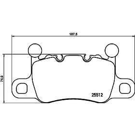 Hella Bromsbeläggssats, skivbroms 8DB 355 021-401