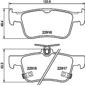 Hella Bromsbeläggssats skivbroms 8DB PAGID 040-871 355