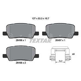 Textar Bromsbeläggssats, skivbroms 2649601