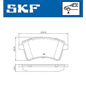 SKF Bromsbeläggssats, skivbroms VKBP 80024