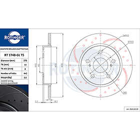 RT20312GLT5 ROTINGER Disco de freno delantero