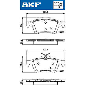 SKF Bromsbeläggssats, skivbroms VKBP 90148
