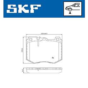 SKF Bromsbeläggssats, skivbroms VKBP 80298