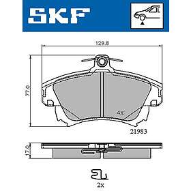 SKF Bromsbeläggssats, skivbroms VKBP 80404 A