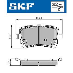 SKF Bromsbeläggssats, skivbroms VKBP 90221