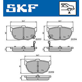 SKF Bromsbeläggssats, skivbroms VKBP 90483 A