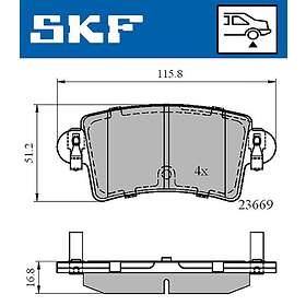 SKF Bromsbeläggssats, skivbroms VKBP 90097