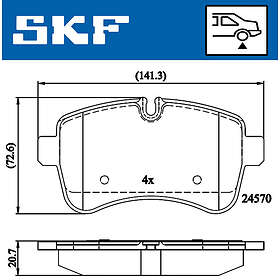 SKF Bromsbeläggssats, skivbroms VKBP 90140