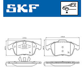SKF Bromsbeläggssats, skivbroms VKBP 80063