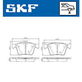 SKF Bromsbeläggssats, skivbroms VKBP 90013