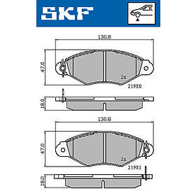 SKF Bromsbeläggssats, skivbroms VKBP 80212